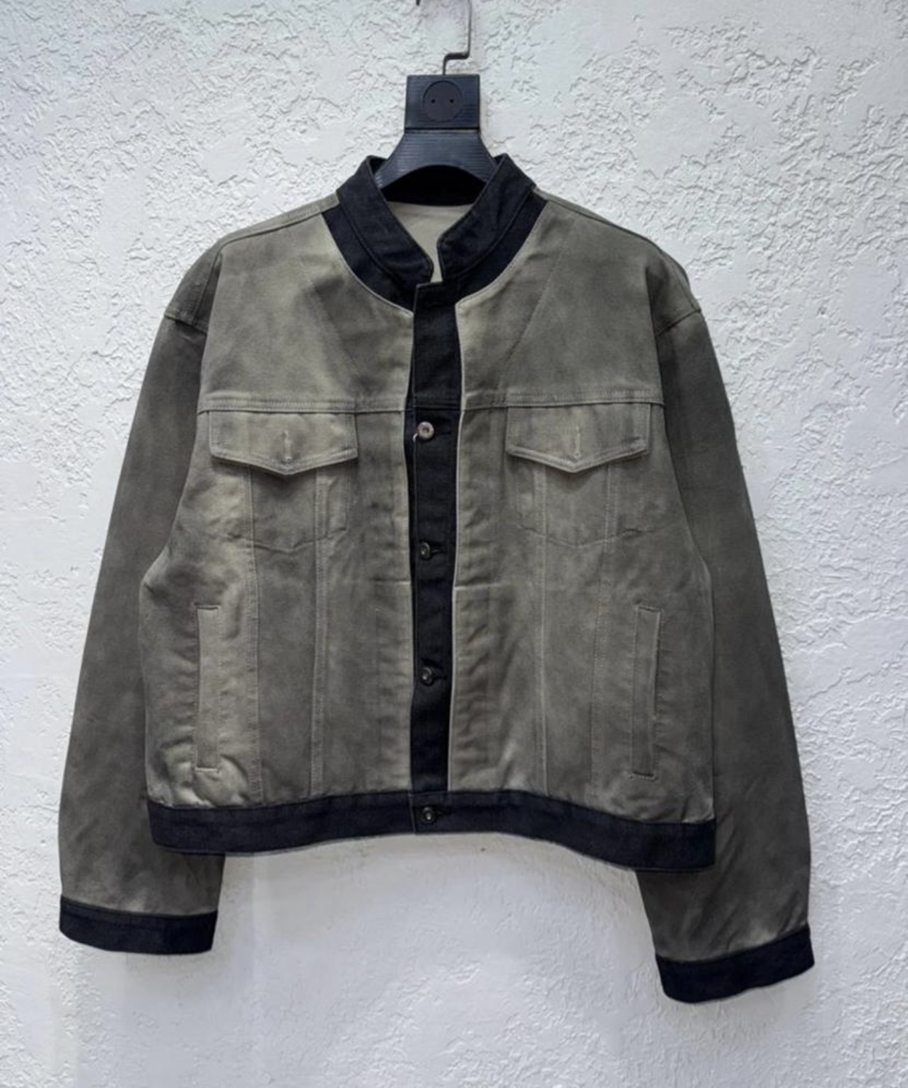 Bishop Neck Denim Jacket