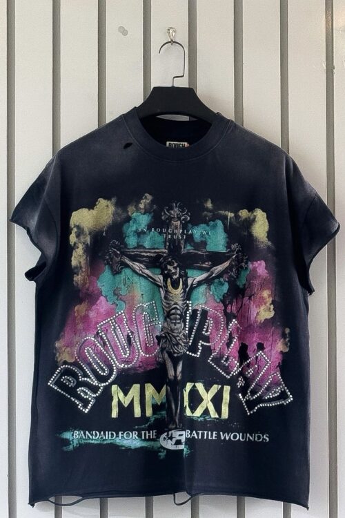 Play Rough” cut-off tee