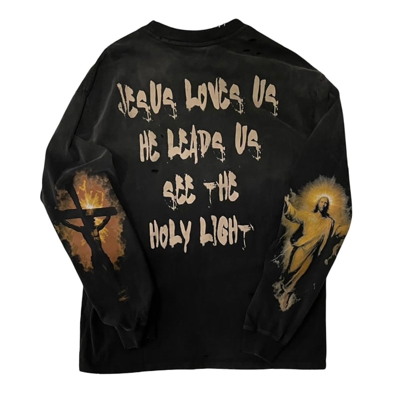 Distressed long-sleeve t-shirt - Image 4